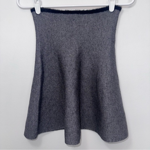 Zara Skirt Gray Short Flared Size Small - Picture 2 of 13
